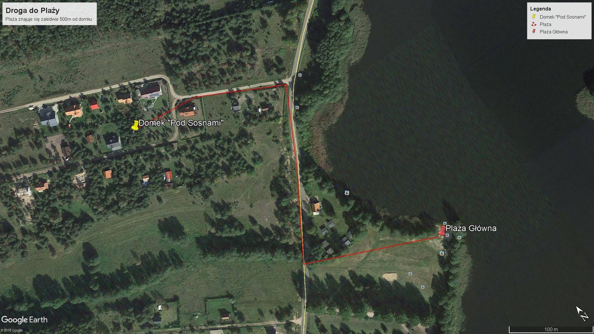 Mapa dojazdu do domku pod sosnami - podgląd graficzny